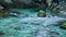 View on the waterfall at the Vintgar gorge near Bled, Triglav, Sloveni