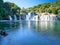 View of the waterfalls and cascades of Skradinski Buk on the Krka river. Krka National Park