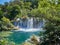 View of the waterfalls and cascades of Skradinski Buk on the Krka river. Krka National Park