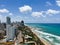 View of the waterfront coastline with hotels in Netanya in Israel