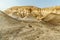 View on waterless desert mountains near dead sea in Israel