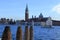 View of the waters of Venice, Italy