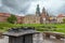 View at Wavel square with medieval buildings in Krakow, Ppland