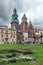 View at Wavel square with medieval buildings in Krakow, Ppland