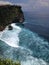 The view of waves from the cliff of Uluwatu, Bali, Indonesia