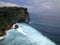 The view of waves from the cliff of Uluwatu, Bali, Indonesia