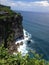 The view of waves and rocks from the cliff of Uluwatu, Bali, Indonesia