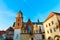 View Wawel cathedral on Wawel Hill in Krakow, Poland