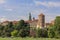 View on Wawel Royal Castle and Vistula boulevards, Cracow, Poland