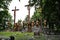 A view of the Way of the Cross in Lourdes