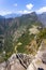 View from Waynapicchu to Machu Picchu and bus road, Peruvian H