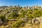 A view of a weathered limestone ridge in the Karst landscape of El Torcal near to Antequera, Spain