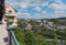 View from Weilburg Castle to Lahn river and city, Weilburg, Hesse, Germany