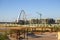 View of a well known landmark of Dubai, Tolerance bridge. Shot made from safa park. Outdoors