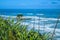 View of western coastline between Greymouth and Westport, South Island, New Zealand