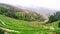 view of wet terraced rice gardens from Tiantouzhai