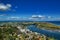 View of Whakatane, river and ocean