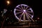 View wheel in Leeds at night.