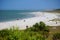 The view of the white beach and green vegetations near Fort Desoto Park, St Petersburg, Florida, U.S