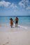 View of the white beach Grote Knip, Curacao, Netherlands with a blue ocean Curacao Caribbean Island