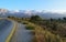 View of the White Mountains in Omalos in Crete, Greece