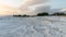 View from white Pamukkale travertine, Denizli, Turkey