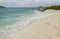 View of white sand beach of Gardner bay