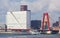 View of Willemsbrug Bridge in Rotterdam