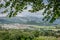 A view of William Wallace monument and a large open valley.