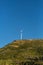 View of a wind turbine on top of mountains, in Portugal