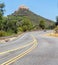 View of winding Kanan road in Southern California.