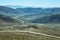 View of winding road known as Cuesta de Lipan