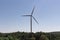 View of windmill farm and Aegean landscape in Urla district of Izmir