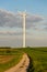 View of windmill during summer day