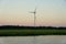 The view of a windmill before sunset near Canary Creek, Lewes, Delaware, U.S.A