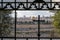 View from the window of the Dominus Flevit Church on the Temple Mount from the Mount Eleon - Mount of Olives in East Jerusalem in