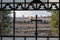 View from the window of the Dominus Flevit Church on the Temple Mount from the Mount Eleon - Mount of Olives in East Jerusalem in