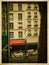 View from the window. Vintage parisian street.