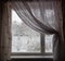View from window in winter. Moscow region. Russia.