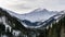 View of the winter landscape with the dominant Bystra peak, which it is the highest mountain in the Western Tatras in Slovakia,