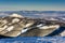 View of the winter landscape with the peak of Osobita in the Slovak Western Tatras. In the background Babia Gora Babia hora the