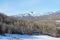 View of winter landscape the Roblon of Estalaya trail, in Cervera de Pisuerga, Palencia, Spain