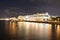 View of the Winter Palace at night from Neva