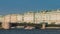 View Winter Palace in Saint Petersburg from Neva river.