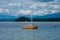 View of a wooden boat in Llanquihue Lake