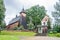 View at the Wooden Church of Saint Dorothy in village Trzcinica - Poland