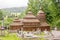 View at the Wooden Church of Saint Michael Archangel in village Prikra - Slovakia