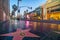 View of world famous Hollywood Walk of Fame at Hollywood Boulevard district in Los Angeles, California