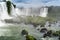 View of world famous Iguasu waterfalls in Brazil
