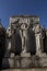 View of the world famous landmark, La Recoleta Cemetery, with historic monumental graves with sculptures and architecture